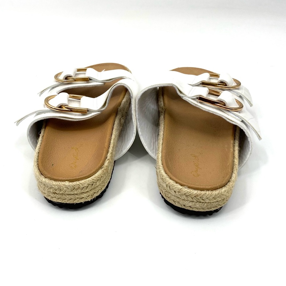 πSALEπ NWT Qupid White Slides - Picture 3 of 6